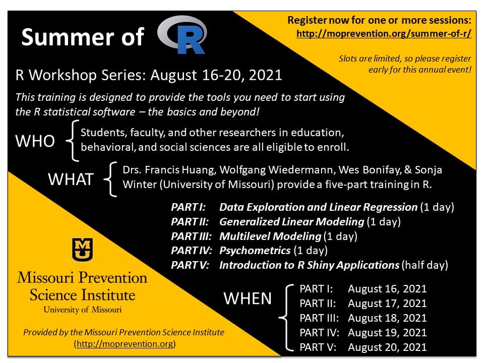 Flyer for Summer of R